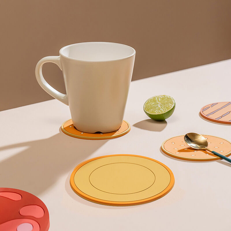 Creative hamburger-shape coaster set