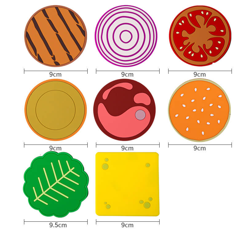 Creative hamburger-shape coaster set