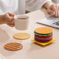 Creative Layered Burger-Shaped Insulated Coaster Set