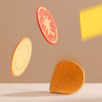 Creative Layered Burger-Shaped Insulated Coaster Set