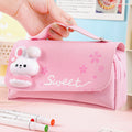 Creative Pencil Case with Bunny Appliqué