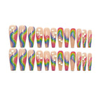 Creative Rainbow Design Press-On Nails