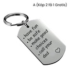 Creative Stainless Steel Keychain – Thoughtful Reminder Gift