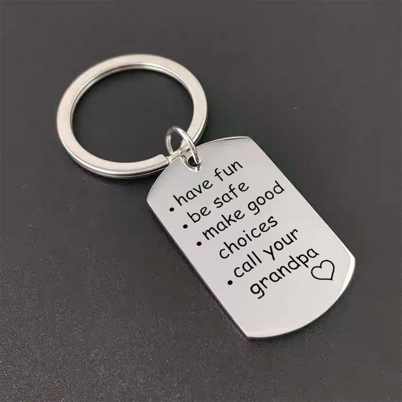Creative Stainless Steel Keychain – Thoughtful Reminder Gift