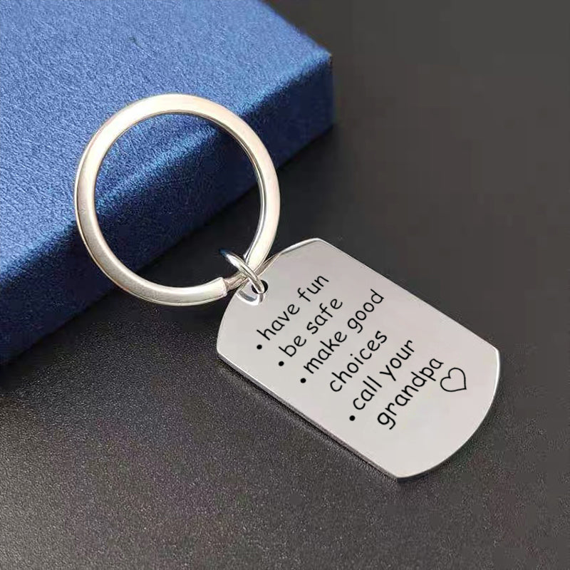 Creative Stainless Steel Keychain – Thoughtful Reminder Gift