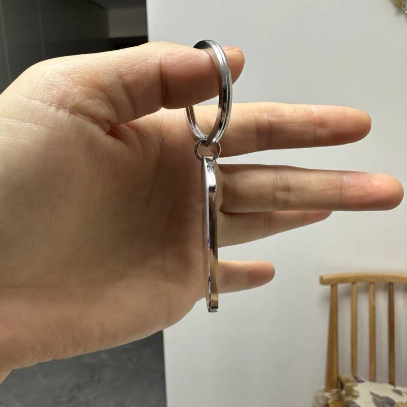 Creative Stainless Steel Keychain – Thoughtful Reminder Gift