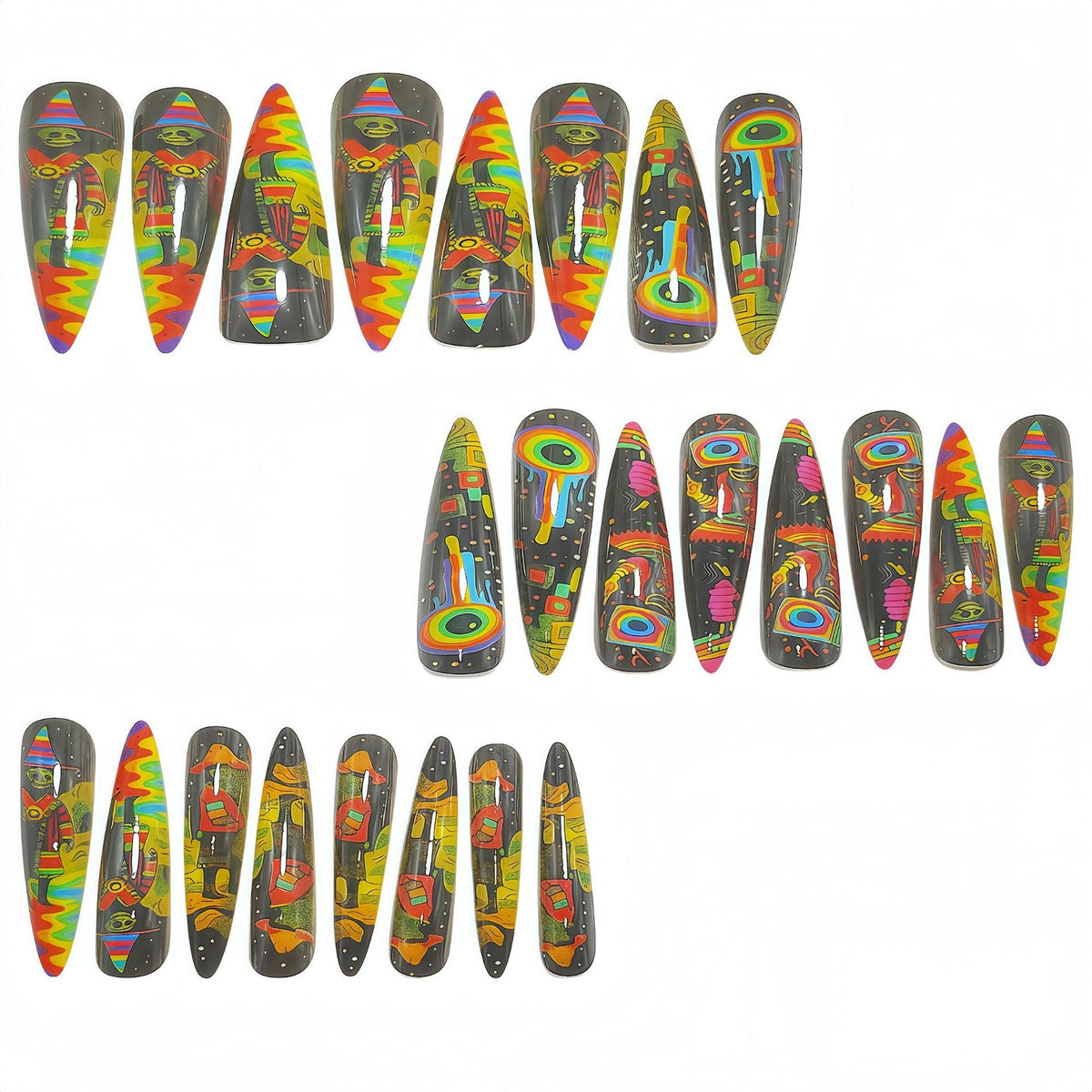 Creative Tropical Motif Nail Art