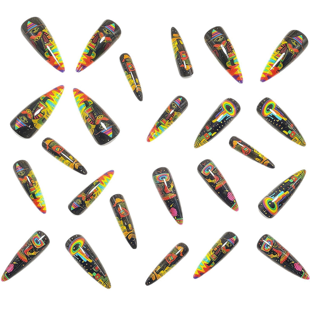 Creative Tropical Motif Nail Art