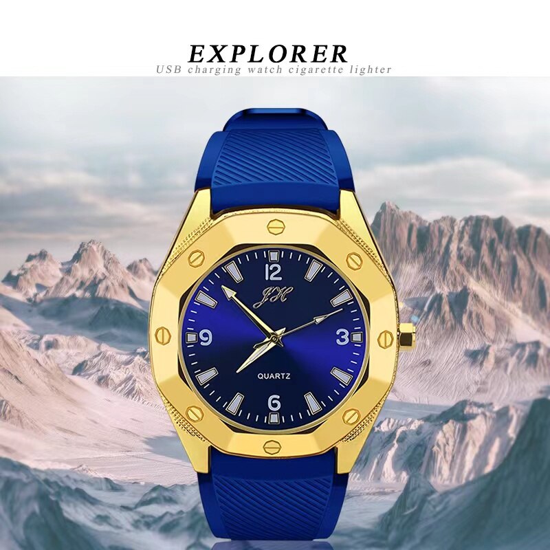 Creative USB Rechargeable Flameless Lighter Watch