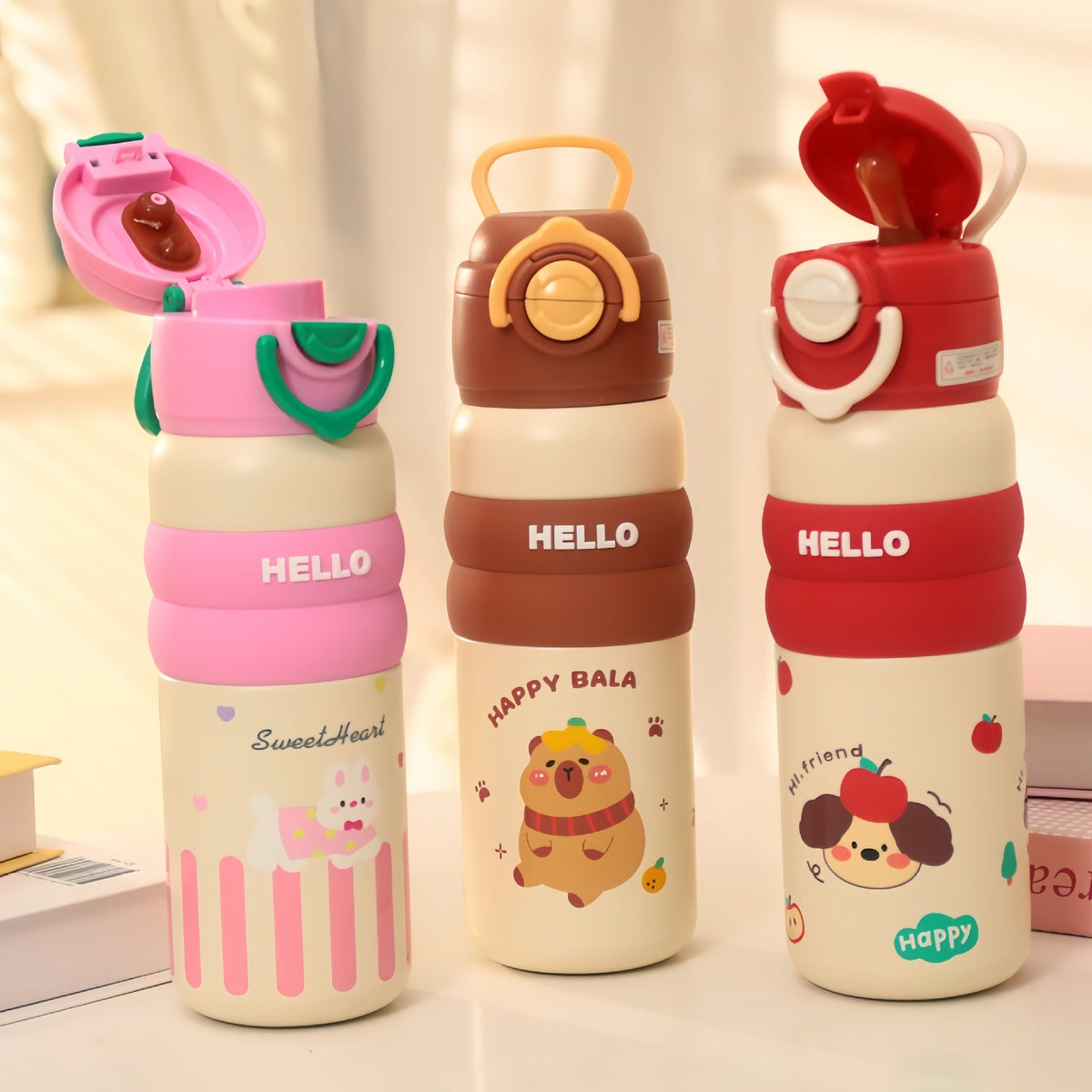 Creative Water Bottle with Leak-Proof Lid