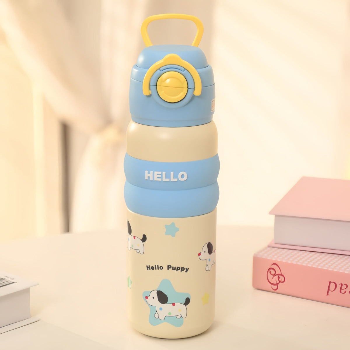 Creative Water Bottle with Leak-Proof Lid