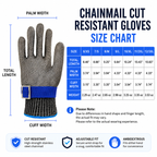 Cut-Resistant Protective Glove with Adjustable Webbing Wrist Strap