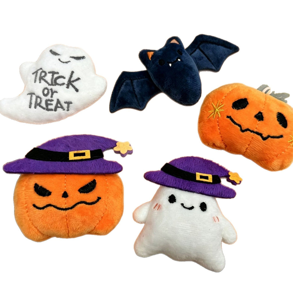 Cute Halloween Plush Ghost with Soft Cuddle Fabric and Embroidered Face