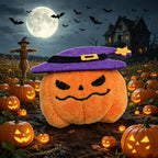 Cute Halloween Plush Ghost with Soft Cuddle Fabric and Embroidered Face