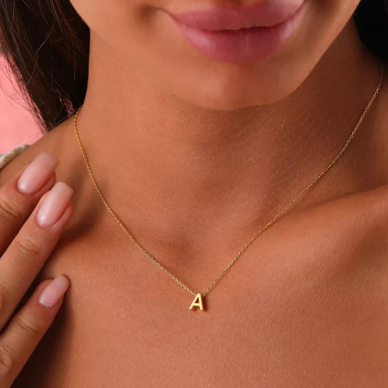 Boneroshop | Dainty Minimal Letter Initial Necklace