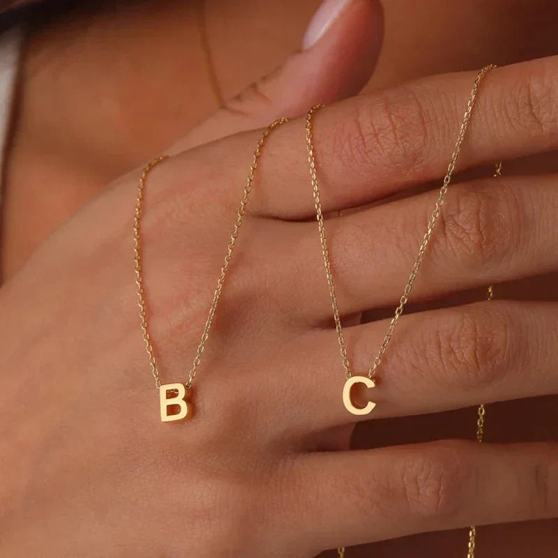 Boneroshop | Dainty Minimal Letter Initial Necklace