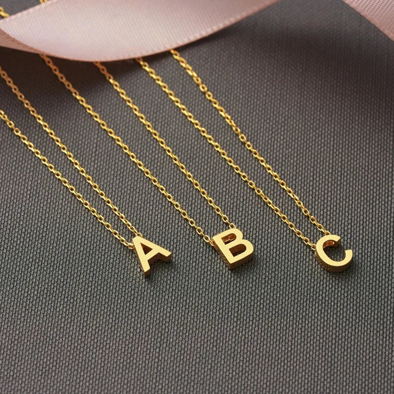 Boneroshop | Dainty Minimal Letter Initial Necklace