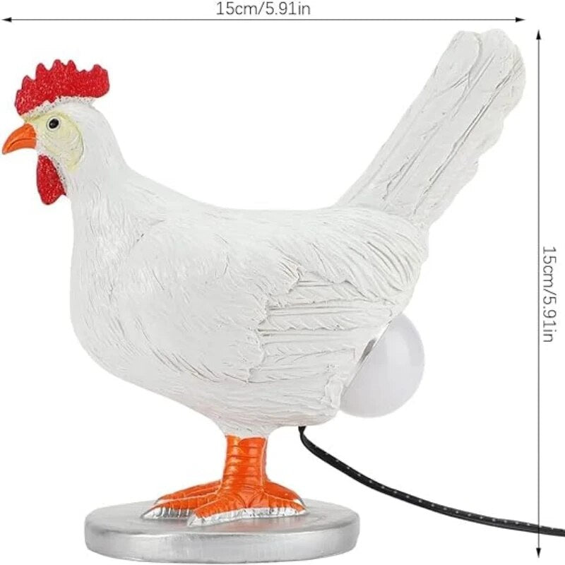 Decorative Chicken-Shaped Table Lamp with Soft LED Light