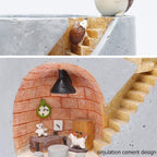 Decorative Plant Pot with Hedgehog and Rabbit Miniature – Creative Staircase Design for Plants