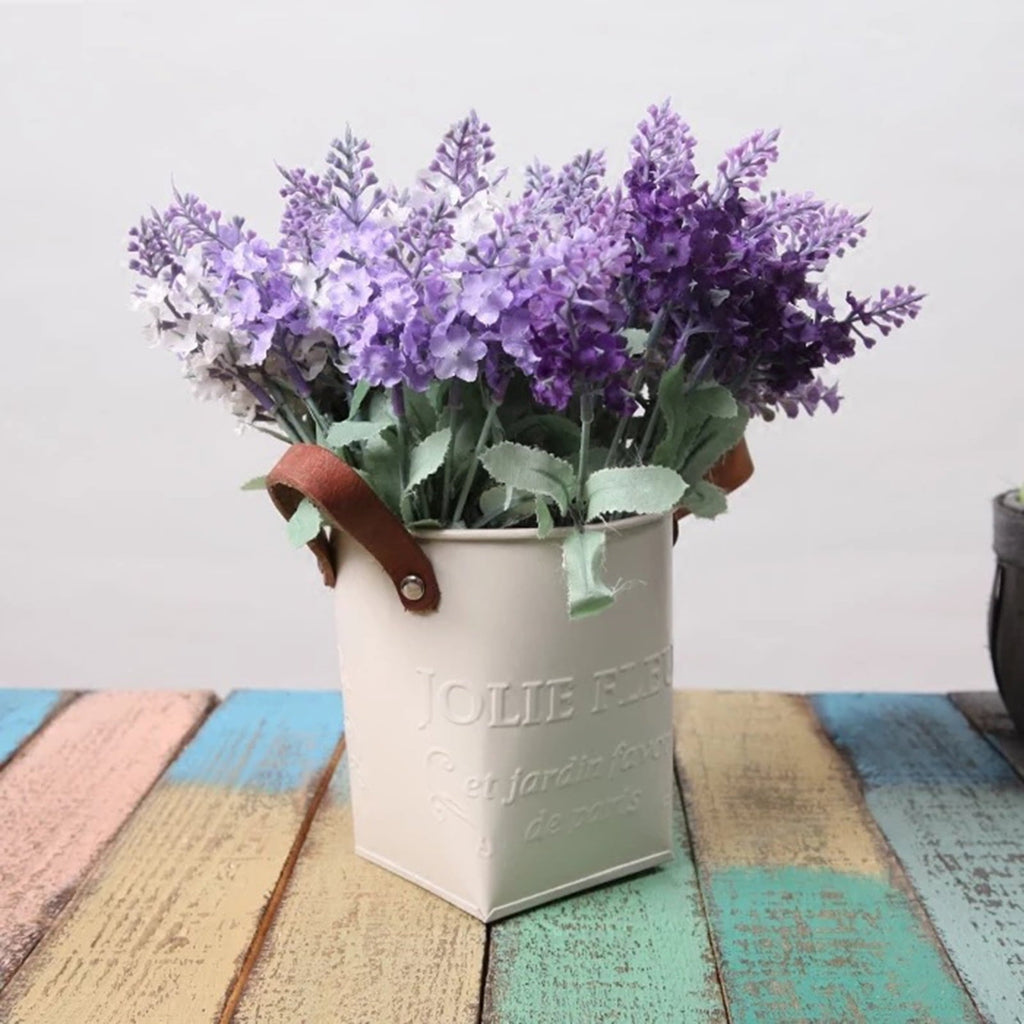 Decorative Plant Pots with Leather Handles – Flower Pots for Home and Garden
