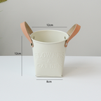 Decorative Plant Pots with Leather Handles – Flower Pots for Home and Garden