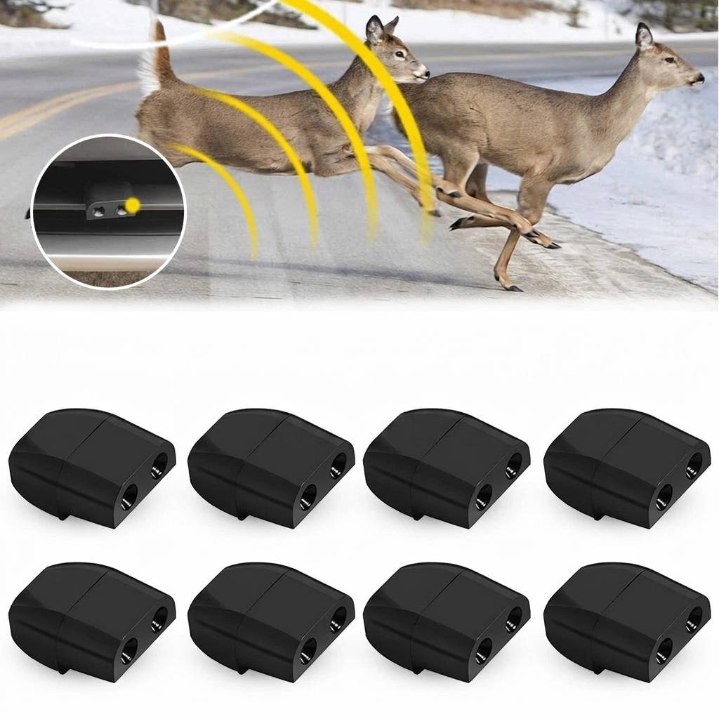 Deer Warning Whistles for Vehicles, 8 Pack, Speed-Activated, Adhesive Mount