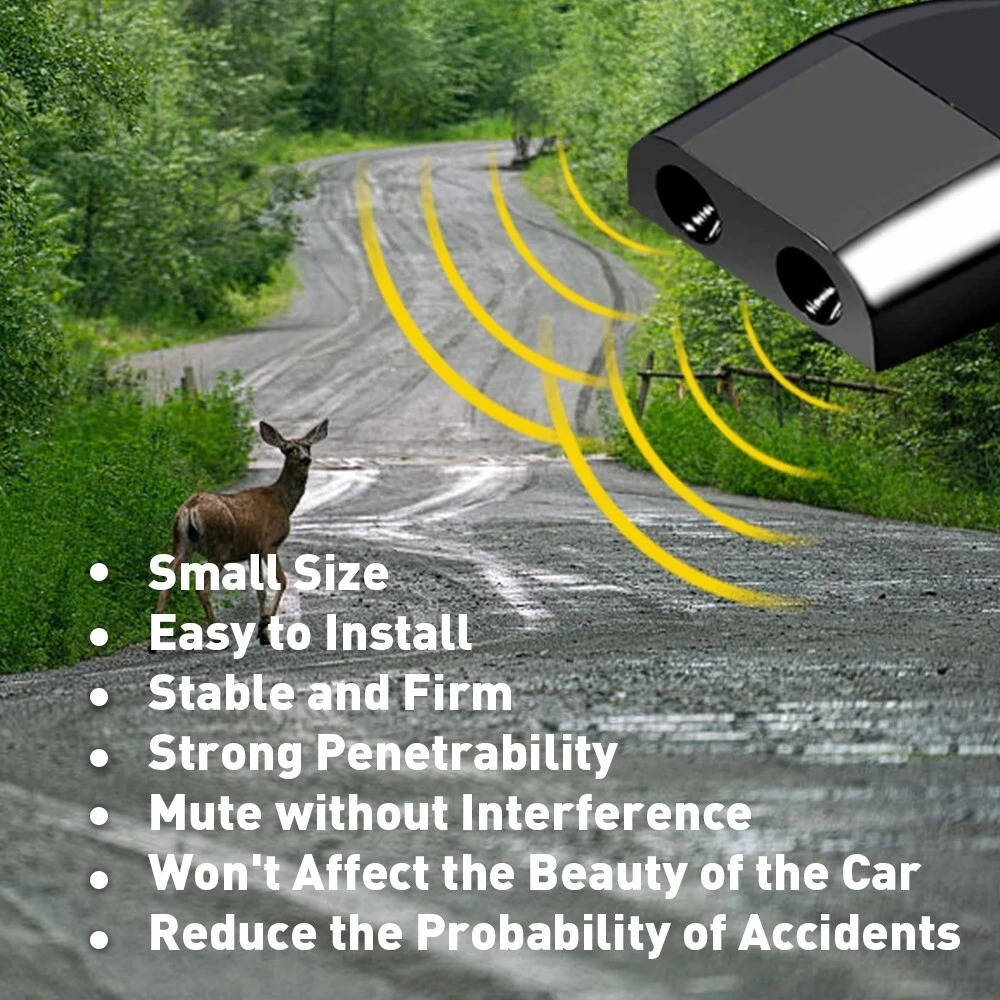 Deer Warning Whistles for Vehicles, 8 Pack, Speed-Activated, Adhesive Mount
