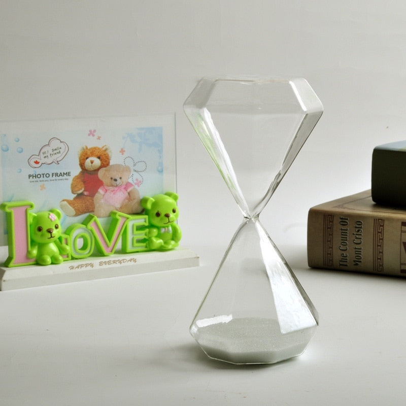 Diamond Hourglass Timer – 5 to 60 Minutes – Decorative Sand Timer for Home & Office