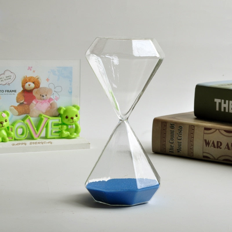 Diamond Hourglass Timer – 5 to 60 Minutes – Decorative Sand Timer for Home & Office