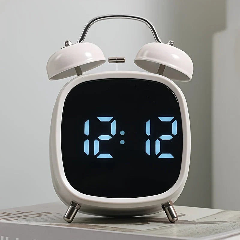 Digital Alarm Clock | Loud Twin-Bell Alarm & USB-Powered
