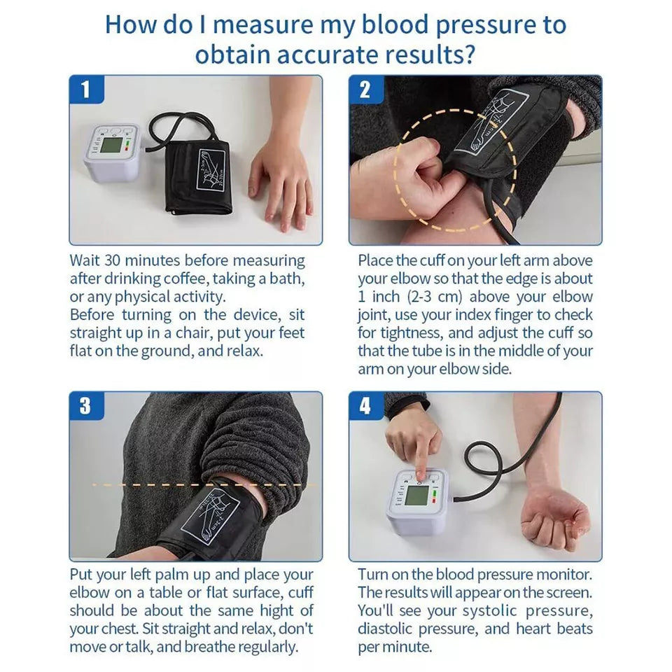Digital blood pressure monitor – fully automatic with Intellisense technology and memory function