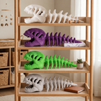 Dinosaur Skull Fleece Hoodie for Kids – Costume with Skeleton Spine