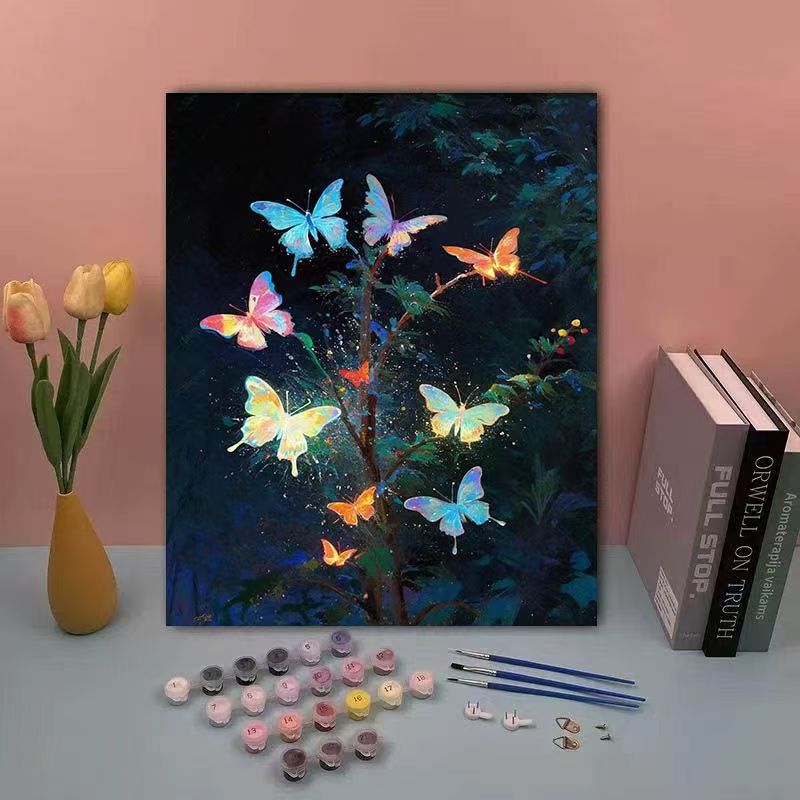 DIY Butterfly Paint by Numbers Kit