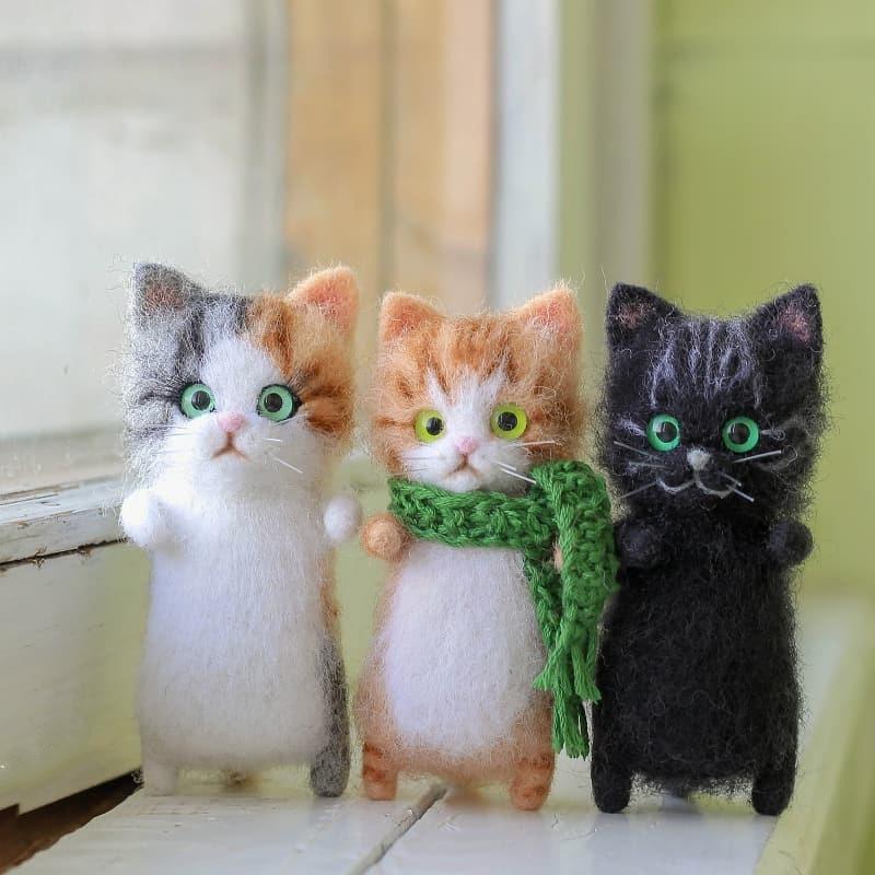 DIY Cat Wool Felt Craft Kit for Cat Lovers