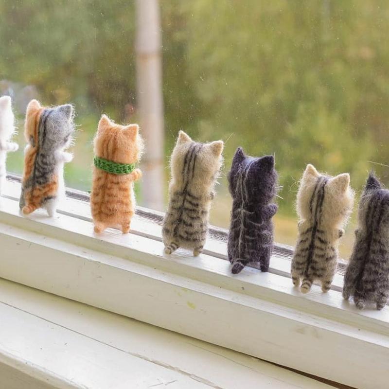 DIY Cat Wool Felt Craft Kit for Cat Lovers