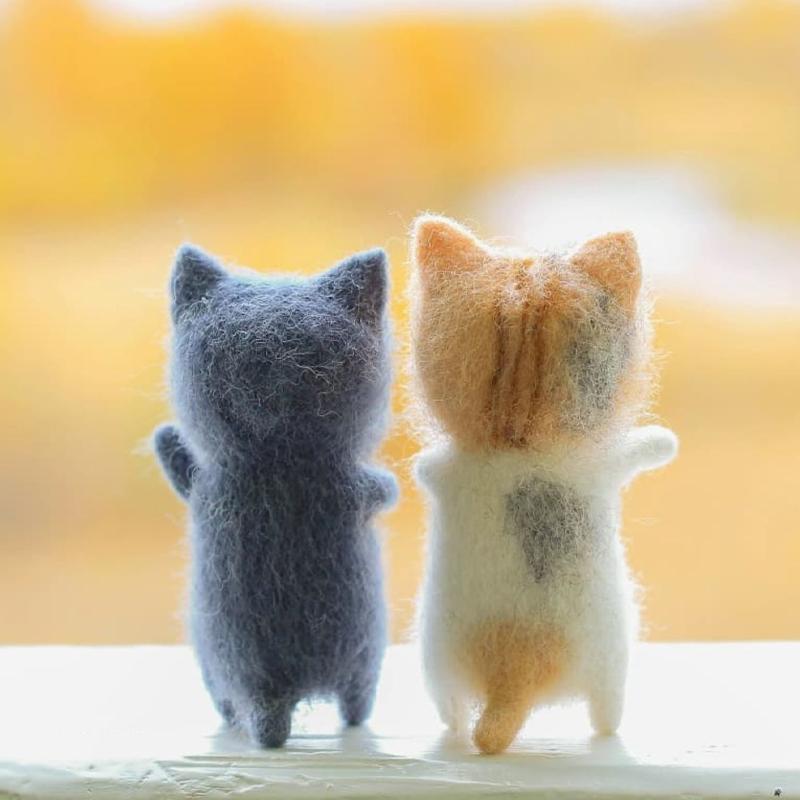 DIY Cat Wool Felt Craft Kit for Cat Lovers