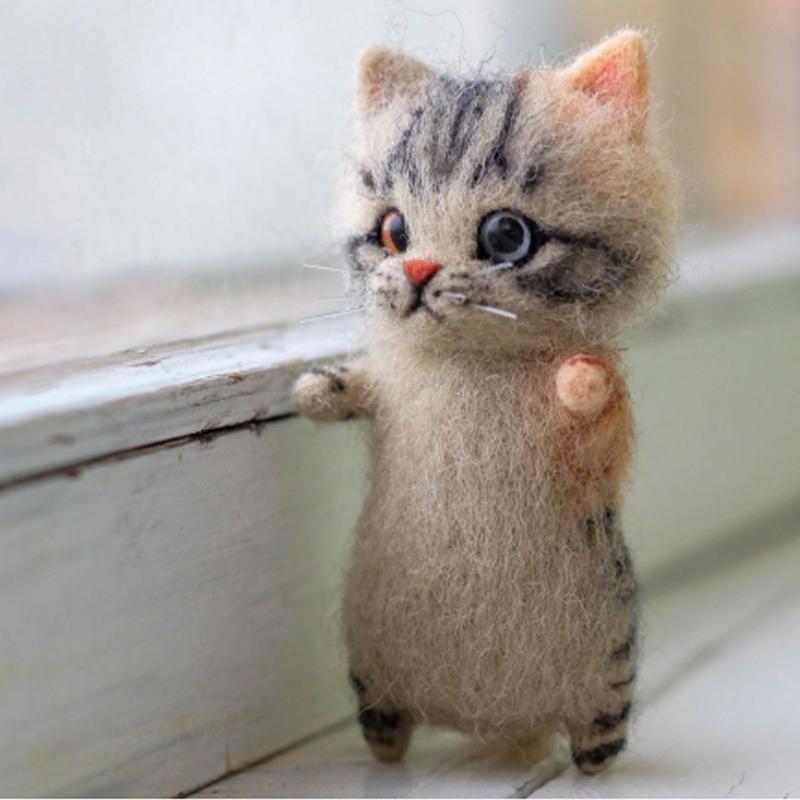 DIY Cat Wool Felt Craft Kit for Cat Lovers