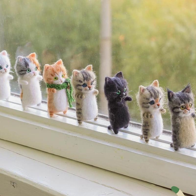 DIY Cat Wool Felt Craft Kit for Cat Lovers
