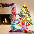 DIY felt Christmas tree with ornaments