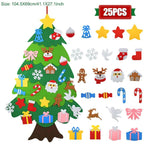 DIY felt Christmas tree with ornaments