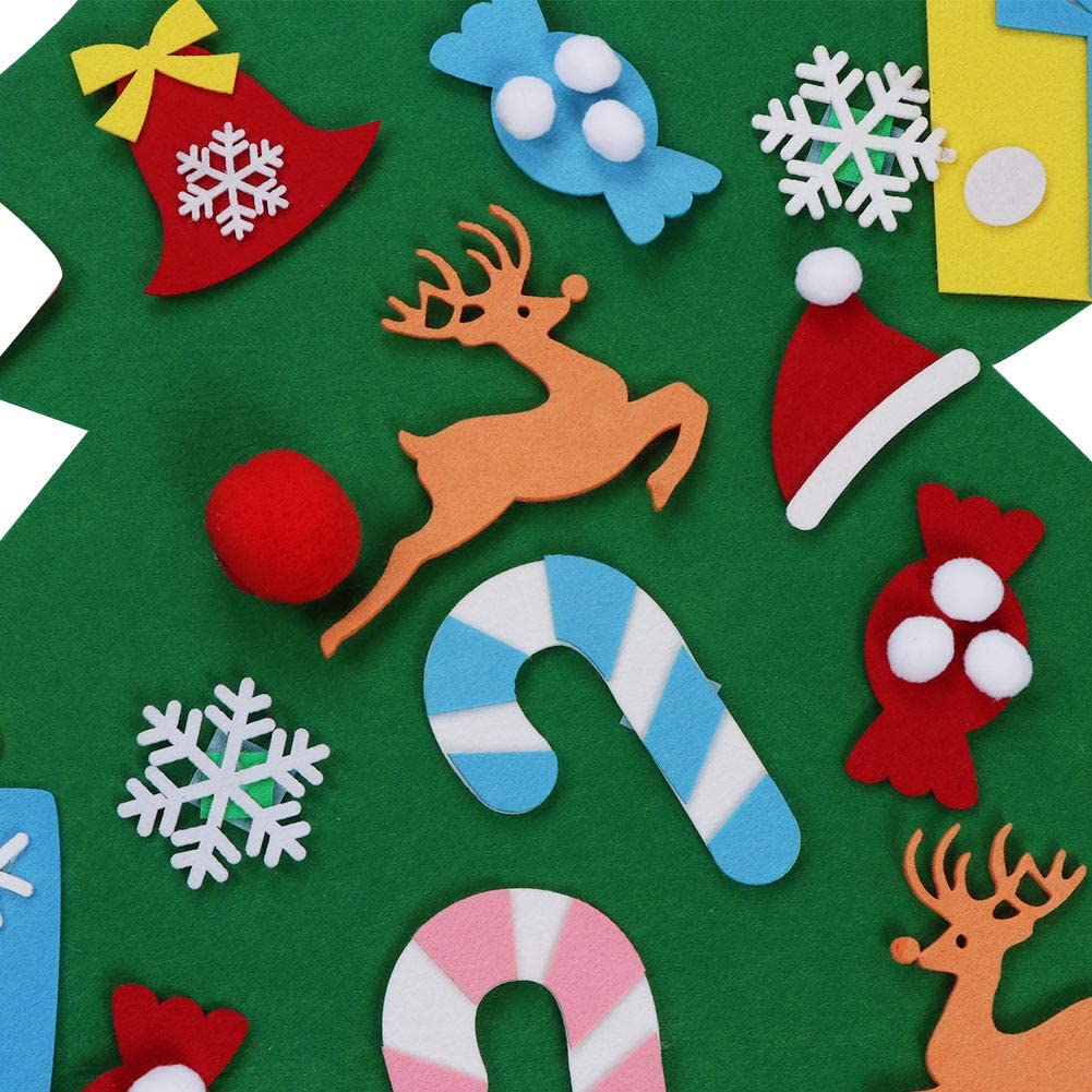 DIY felt Christmas tree with ornaments