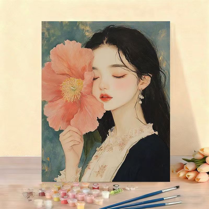 DIY Floral Portrait Paint by Numbers Kit