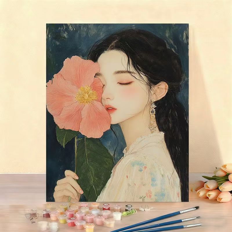 DIY Floral Portrait Paint by Numbers Kit