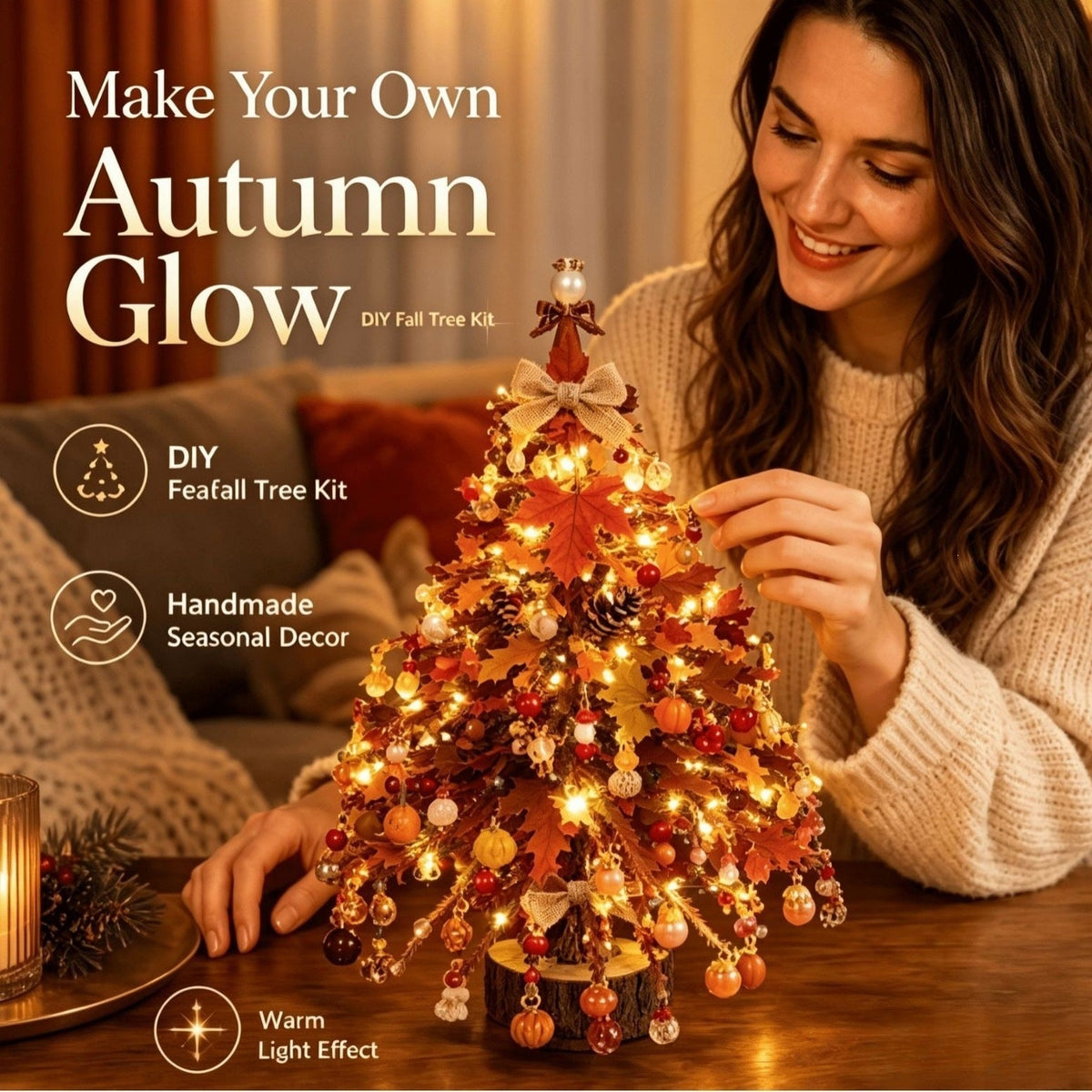 DIY Lighted Seasonal Tabletop Tree Kit