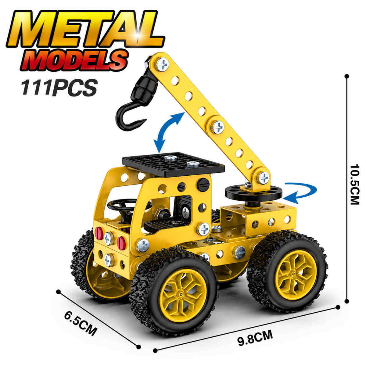 DIY Metal Construction Vehicle Model Kit – Screw & Nut Build Set