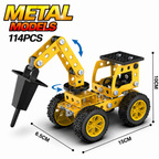 DIY Metal Construction Vehicle Model Kit – Screw & Nut Build Set
