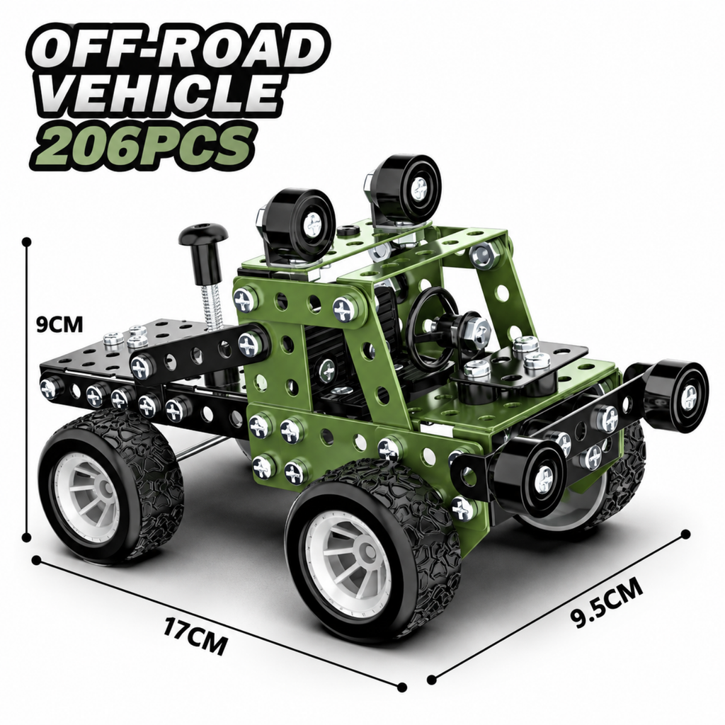 DIY Metal Construction Vehicle Model Kit – Screw & Nut Build Set