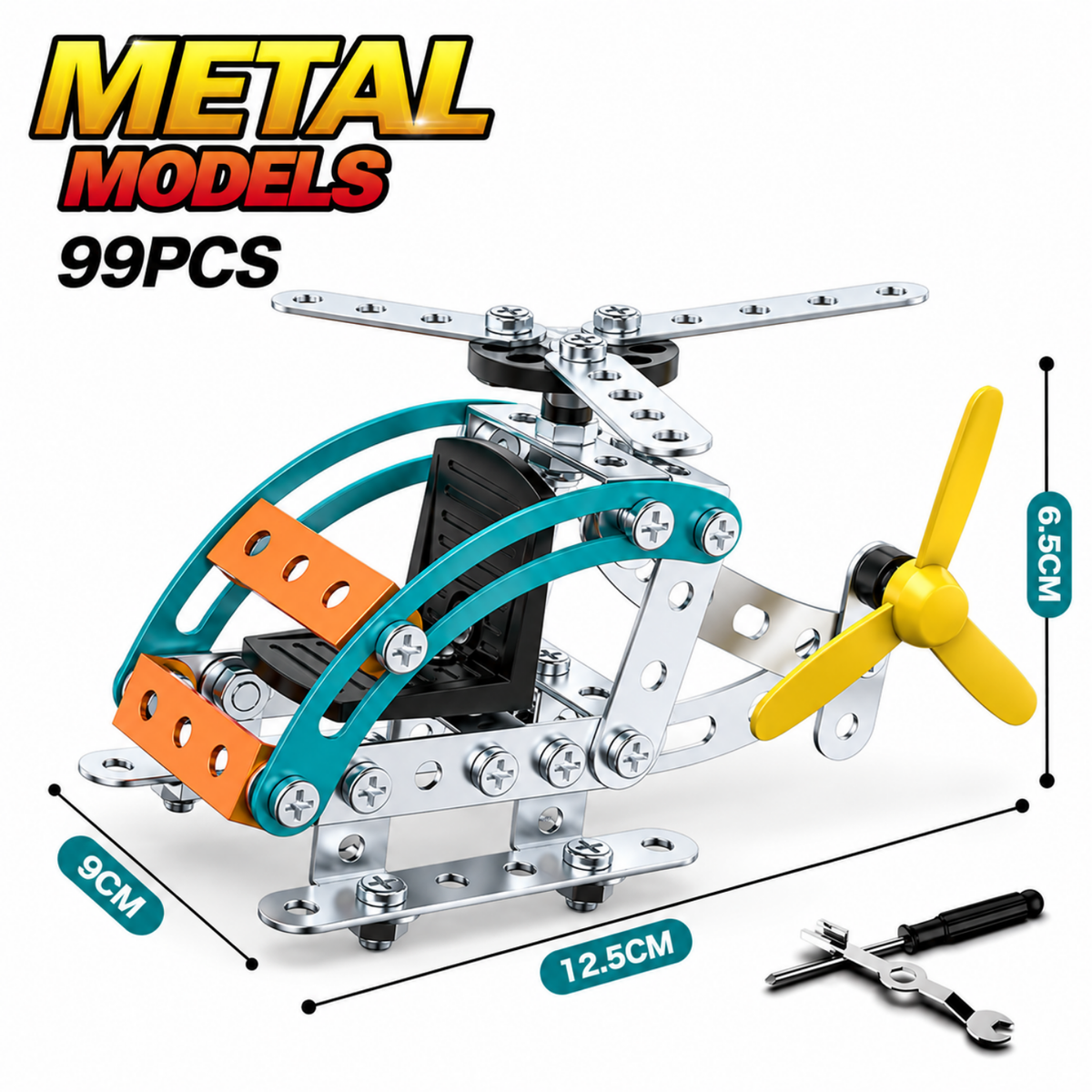 DIY Metal Construction Vehicle Model Kit – Screw & Nut Build Set