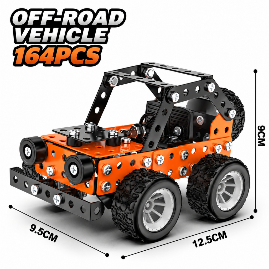 DIY Metal Construction Vehicle Model Kit – Screw & Nut Build Set