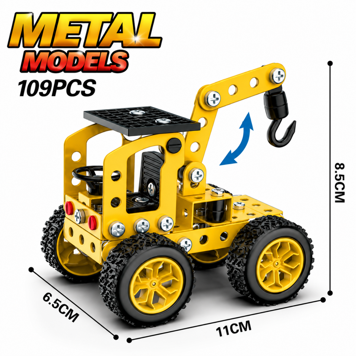 DIY Metal Construction Vehicle Model Kit – Screw & Nut Build Set